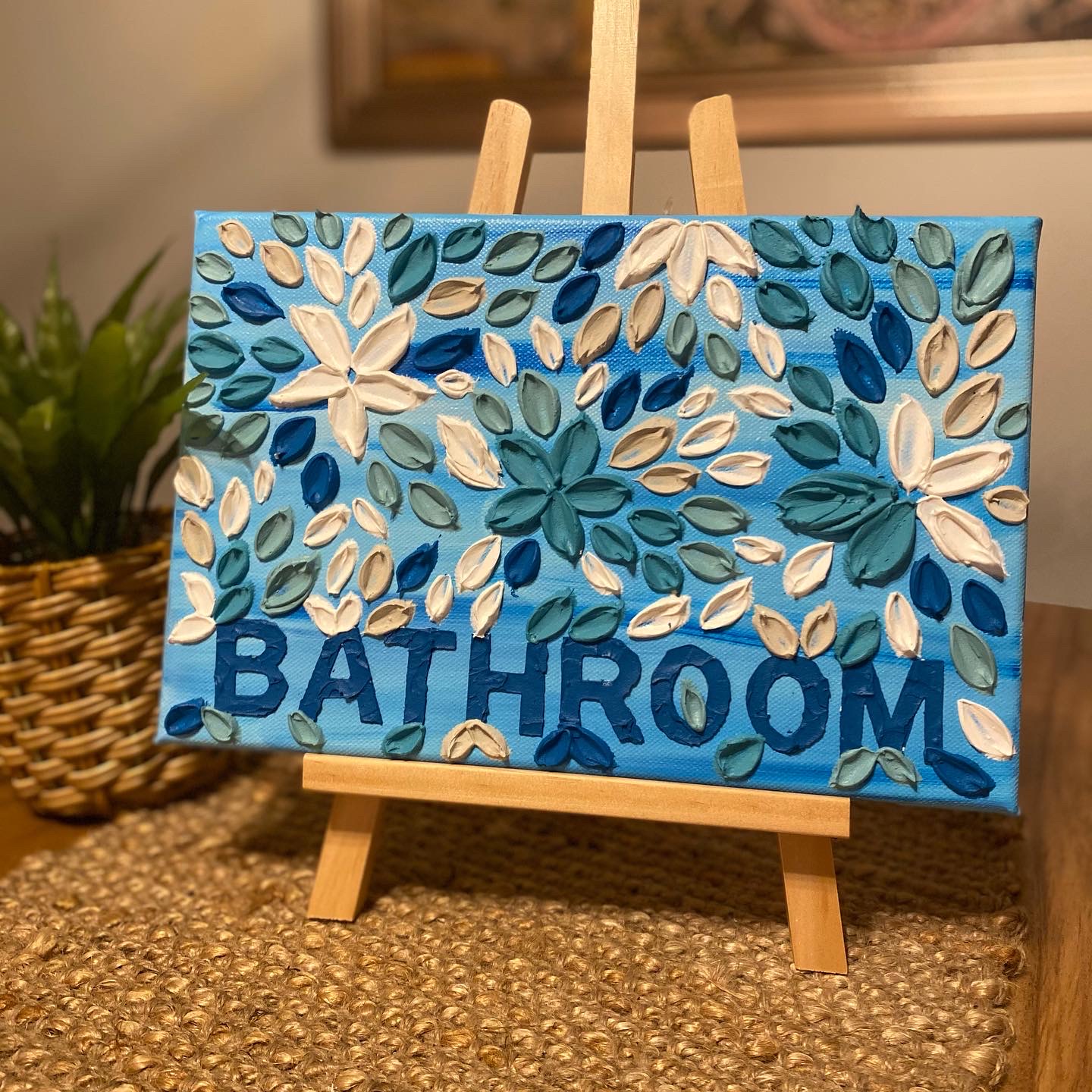 Ocean Side Room name art - Bathroom